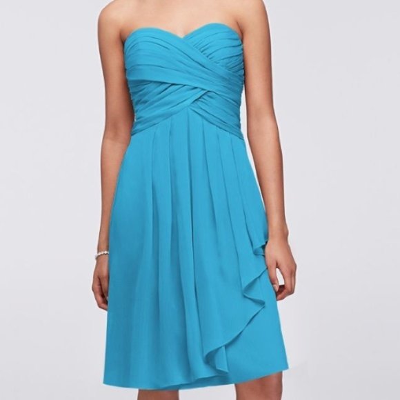 David's Bridal Light Blue Dress David Bridal Light Baby Blue Dress Size